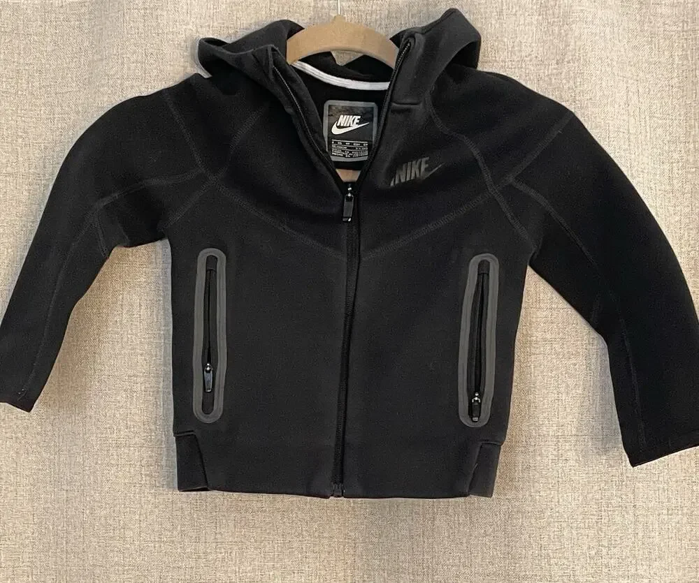 Nike Youth Zip Up Hoodie Tech Fleece Size X-Small 3-4
